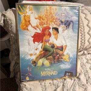 Vintage The Little Mermaid Movie Poster Framed 20x16